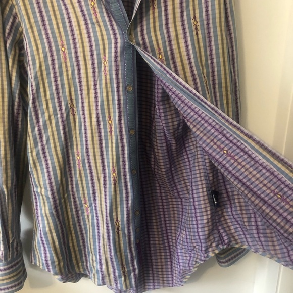 Robert Graham Stripes Classic Fit Button Down Shirt Large - Picture 11 of 12